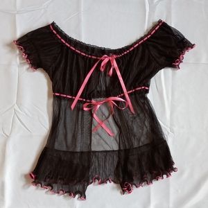 Victoria's Secret sexy little things tie-front babydoll top
